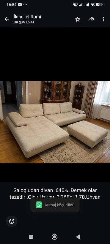saloğlu: Salogludan divan .640₼ .Demek olar tezedir .Olcu Uzunu 3,26Eni — 1