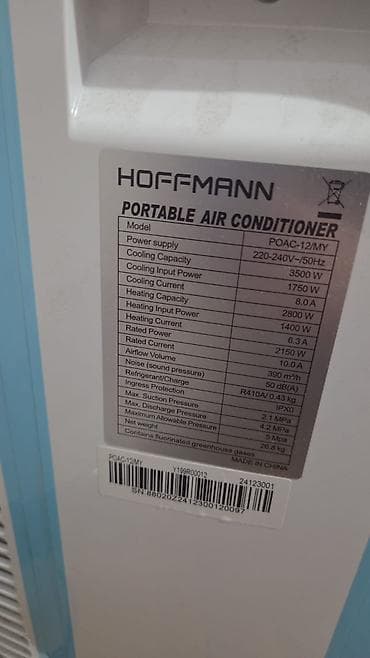 Hoffmann Portable Air Conditioner – Model: POAC-12/MY chox az
