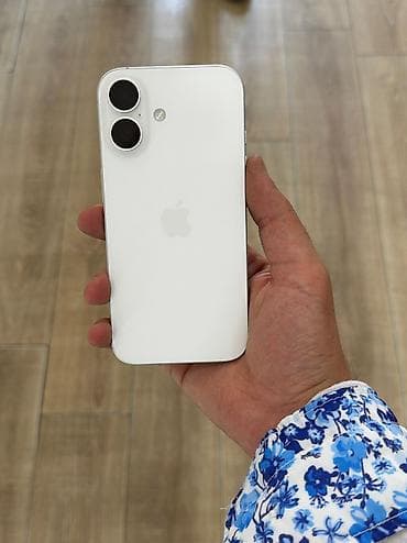 iphone 12 adapter: IPhone 16, 128 GB, Ağ, Zəmanət, Barmaq izi, Simsiz şarj — 7