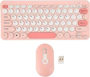 mini klaviatura: Bluetooth Klaviatura Wireless Keyboard Mouse BROLEO Chic Mini Round — 3