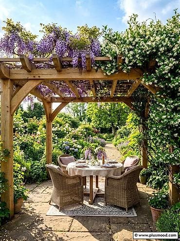 belarus mebel: Taxta Pergola – həyətyanı sahə və bağ üçün dekorativ kölgəlik - — 4
