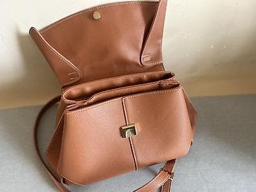 converse canta: Polene klassik dizaynlı çiyin/çapraz çanta – karamelli qəhvəyi rəng — 4