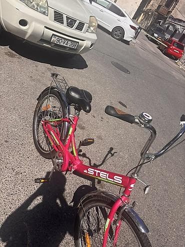 Şəhər velosipedləri: Stels şəhər/kreysər tipli velosiped - Rəng: çəhrayı, xrom qanadlı - — 5