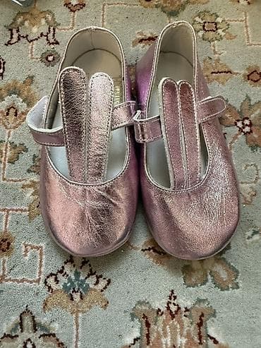 Qız uşaqları üçün parlaq çəhrayı baletka tipli ayaqqabı. 21 razmer -