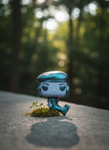 qiz polis sekilleri: Stranger things. Funko üslubunda mini vinil fiqur – parıltılı metalik — 1