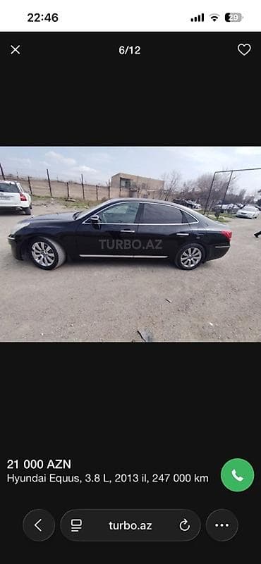 Hyundai: Hyundai Equus: 3.8 л | 2013 г. Седан — 5