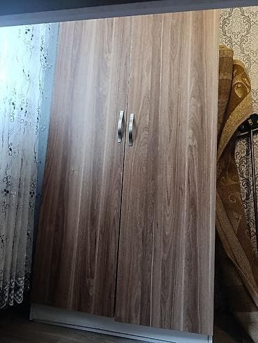 qoz: Oğlan və qız üçün, İşlənmiş, 2 təknəfərlik çarpayı, Dolab — 1