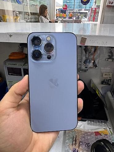 ucuz telefonlar iphone: IPhone 13 Pro Max, 128 GB, Sierra Blue, Face ID — 1