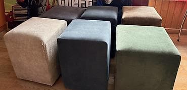 antik stul: Pufik oturacaq, Vеlur parça — 3