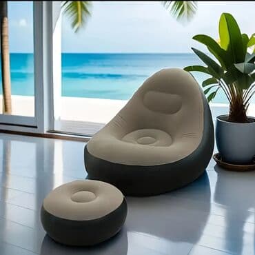 Yeni, Pufik oturacaq, rəng - Boz, Ödənişli çatdırılma