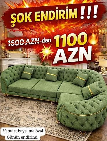 klub divan: Künc divan, Qonaq otağı üçün, Açılmayan — 4