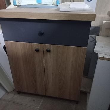 kubik olculeri: Mətbəx/hamam üçün çoxfunksiyalı şkaf - Material: laminat/LDSP taxta — 1