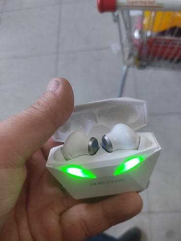 İşlənmiş Simsiz (Bluetooth) Qulaqcıqlar, Borofone, rəng - Ağ