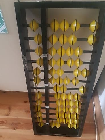 taxta lovhə: Böyük ölçülü klassik abakus (sayma çərçivəsi) - Material: bərk taxta — 1