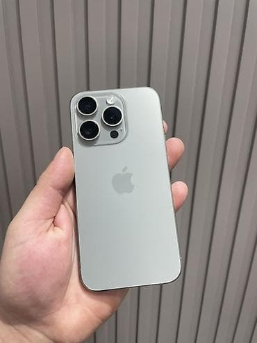 IPhone 15 Pro, 128 GB, Gümüşü, Zəmanət, Simsiz şarj, Face ID
