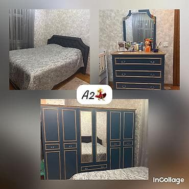 xalcalarin kreditle satisi: AYNUR 2 💃 Yataq mebeli. Dolab 6 qapılı, yataq bazalı. Matras ayrı — 1