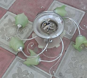 lisdurlar: Çılçıraq, 4 lampa, Xrustal — 2