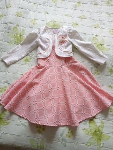 детская розовая одежда: Детское платье, Праздничное, 4 - 5 лет — 2