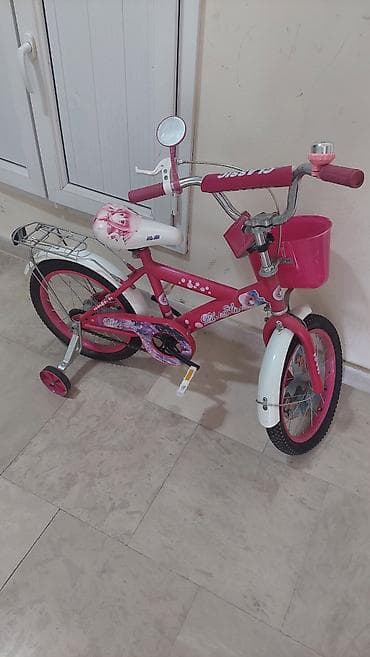 Uşaq dünyası: Uşaq velosipedi – Pink Star temalı, 2 əlavə təhlükəsizlik təkərli — 3