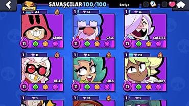 daşı: Brawl Stars oyunu üçün yüksək səviyyəli hesab - Trofey: 104 506+ - — 9