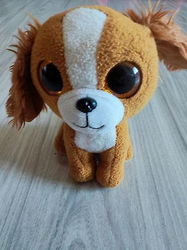 Oyuncaqlar: Plyuş köpək oyuncağı - Model: iri gözlü, aslanbalası rəngində köpək — 3