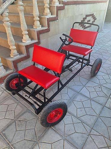 cube velo: Pedalla hərəkət edən 4 təkərli velokart,yumuşağ oturacağlı idarə — 2
