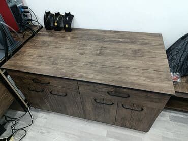 çay: Ofis mebel dəsti – kompüter masası, dolab, iş masası, çay masası — 4