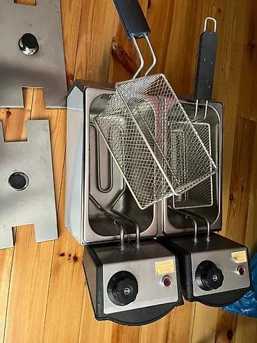 korpuslar: İkiqat elektrik fritöz - Paslanmayan poladdan korpus və yağ vannaları — 1