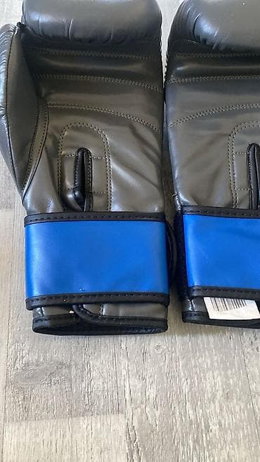 Əlcəklər: Muay Thai/ boks üçün tam dəst - Qalxanlı döyüş şortu: qara rəng, ön — 3