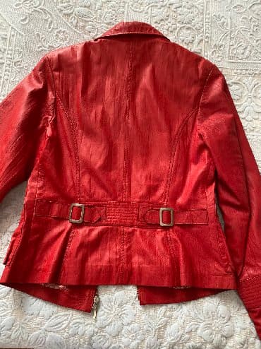 женские кожаные косухи: Qirmizi quzu dərisi gödekçə — 3