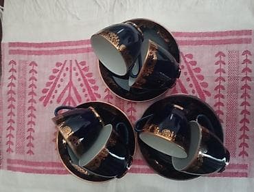 Çay dəsti, rəng - Göy, Kobalt, SSRİ — 2