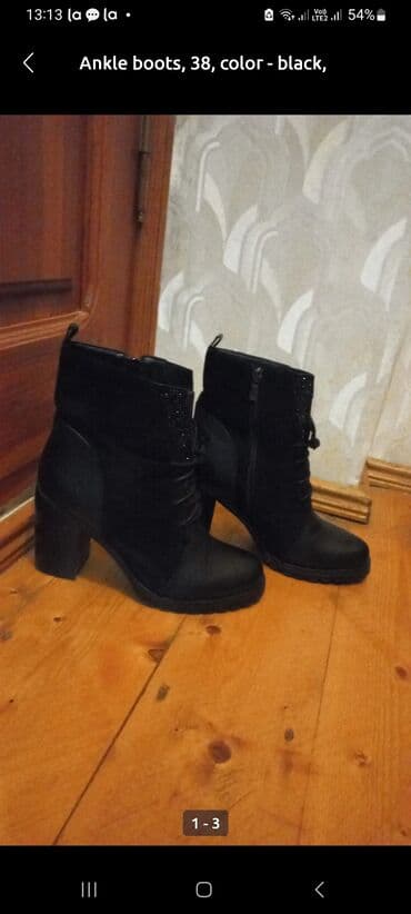 platforma qadın krossovkaları: Ölçü: 38, rəng - Qara, Yeni — 3