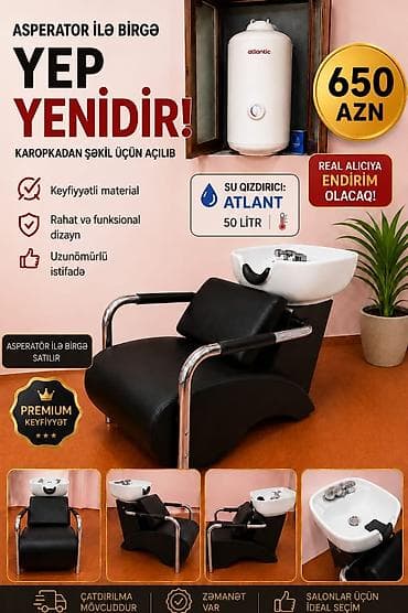 Yeni işlədilməmiş salona saç yumaq üçün 50 litrlik su aspiratoru ilə lalafo.az -da Yeni işlədilməmiş salona saç yumaq üçün 50 litrlik su aspiratoru ilə