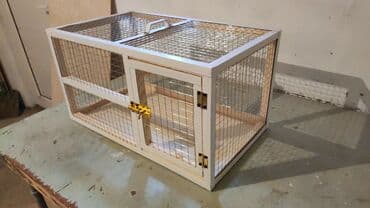 вольер для собак: Ağac və metal torundan hazırlanmış düzbucaqlı qəfəs. Qəfəsin bir — 3