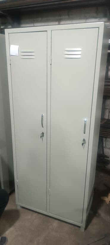 uşaq şkaf: Metall geyim dolabı – 2 qapılı - Material: möhkəm polad konstruksiya — 5
