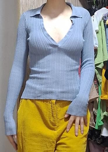 triko: Zara qadın triko köynək - Model: Uzunqollu, trikotaj köynək - Rəng — 2
