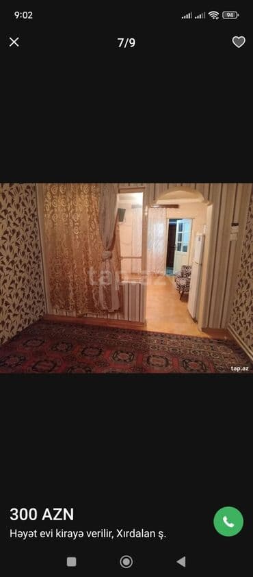 yevlax kirayə ev: Xırdalan şəhərində həyət evi kirayə verilir. - Qiymət: 300 AZN — 3