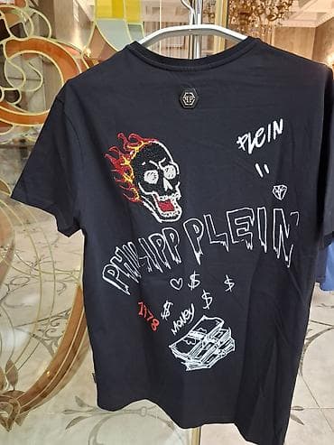 nabi z8: Philipp Plein kişi T‑şörtü - Rəng: qara - Stil: qrafik/rok ilhamlı — 2