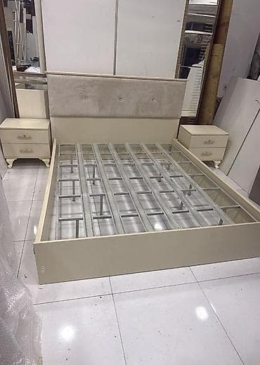 yatağ mebili: İkinəfərlik çarpayı, 2 tumba, Dolab — 7