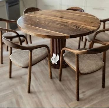 Mətbəx üçün, Yeni, Açılmayan, Yumru masa, 6 stul