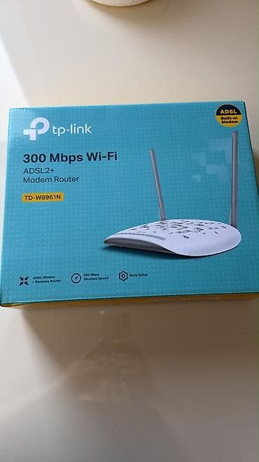 canon printer usb kabel: TP-Link TD-W8961N ADSL2+ Modem Router - 300 Mbps Wi‑Fi sürəti - — 1