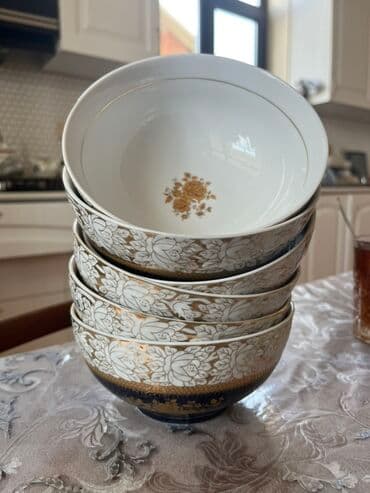 чайный набор: Миски, Набор из 6 шт., цвет - Белый, Фарфор — 2