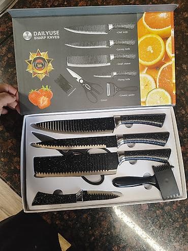 bıcağlar: Mətbəx bıçaqları və alətlər dəsti – DAILYUSE Sharp Knives, 7 parça — 1