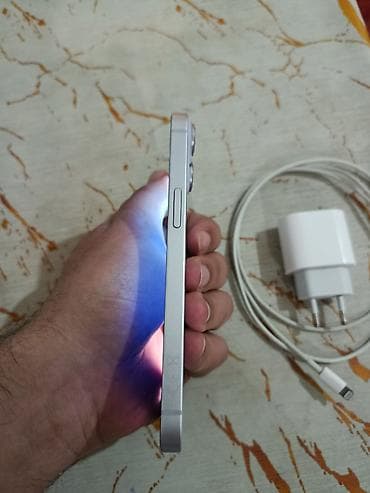 note 14: IPhone 14, 128 GB, White Titanium, Barmaq izi, Face ID — 7