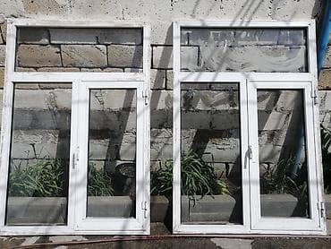 plastic qapi: İşlənmiş Təkqat şüşə paketi Plastik pəncərə, Еni: 116 sm, Uzunluğu: 170 sm — 3