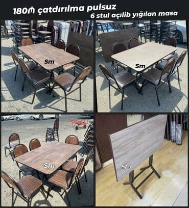 Keyfiyyətli və sərfəli Resdoran kafe ✔️Metbex üçün masa dəsti — 1