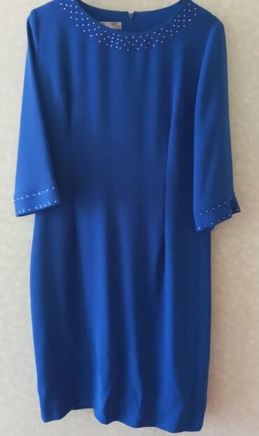 İdman geyimləri: Mavi rəngli qadın donu - Klassik düz kəsim, dizə yaxın uzunluq - — 1