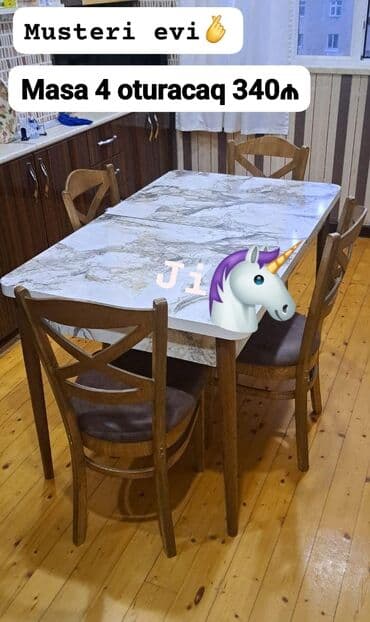 Yeni, Masa və oturacaqlar