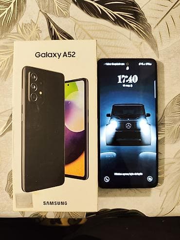 Samsung Galaxy A52, 256 GB, rəng - Qara, Barmaq izi