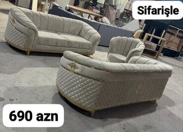 Sifarişlə taburetkalar: Sifarişlə hazırlanacaq dəst: klassik üslubda yumşaq mebel komplekti — 1